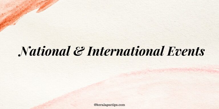 National & International Events