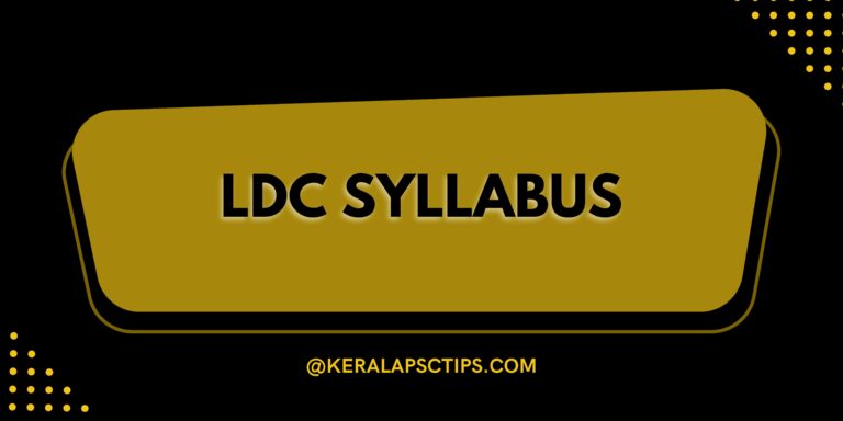 LDC Syllabus – Detailed for
